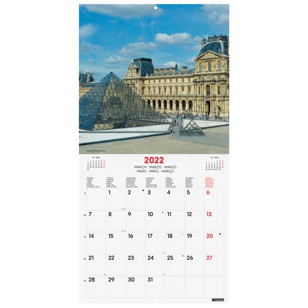 CALENDARIO IMÁGENES DE PARED INTERNACIONAL 30X30 2022 GREAT BUILDINGS