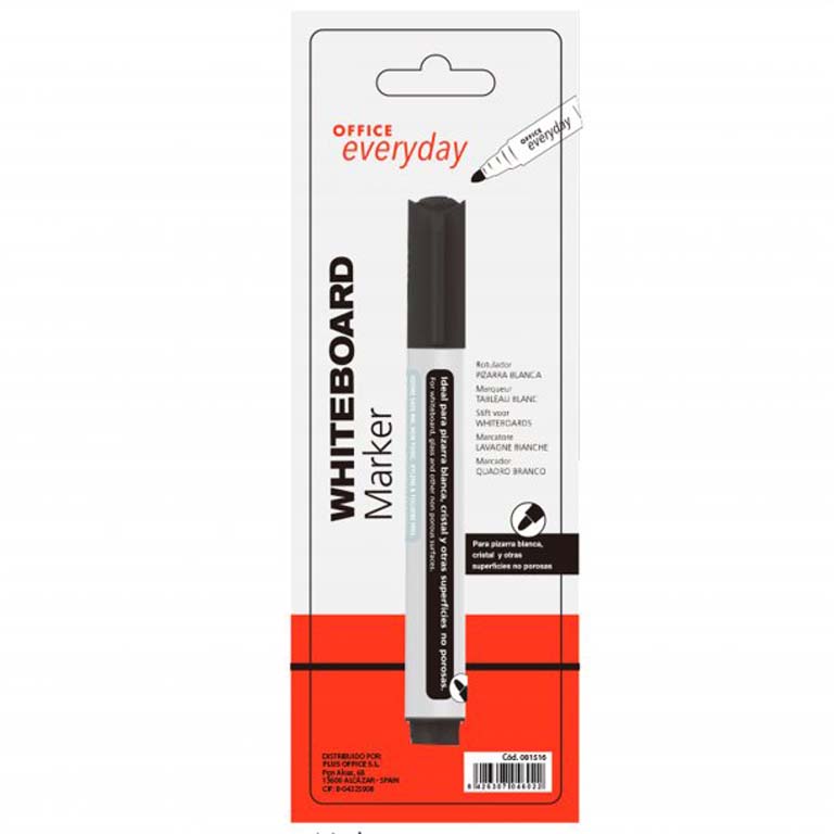 ROTULADOR PIZARRA BLANCA OFFICE EVERYDAY COLOR NEGRO 2MM BLÍSTER 1UD