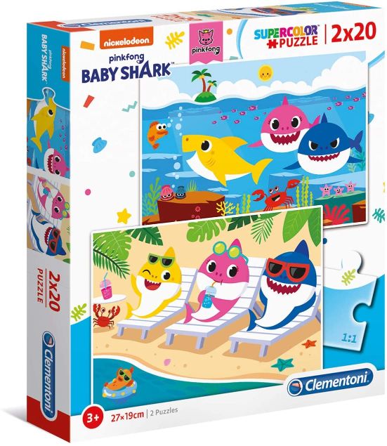 PUZZLE 2X20 PIEZAS BABY SHARK