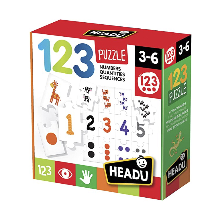 JUEGO EDUCATIVO HEADU PUZZLE 123 NUMEROS CANTIDADES Y SECUENCIAS